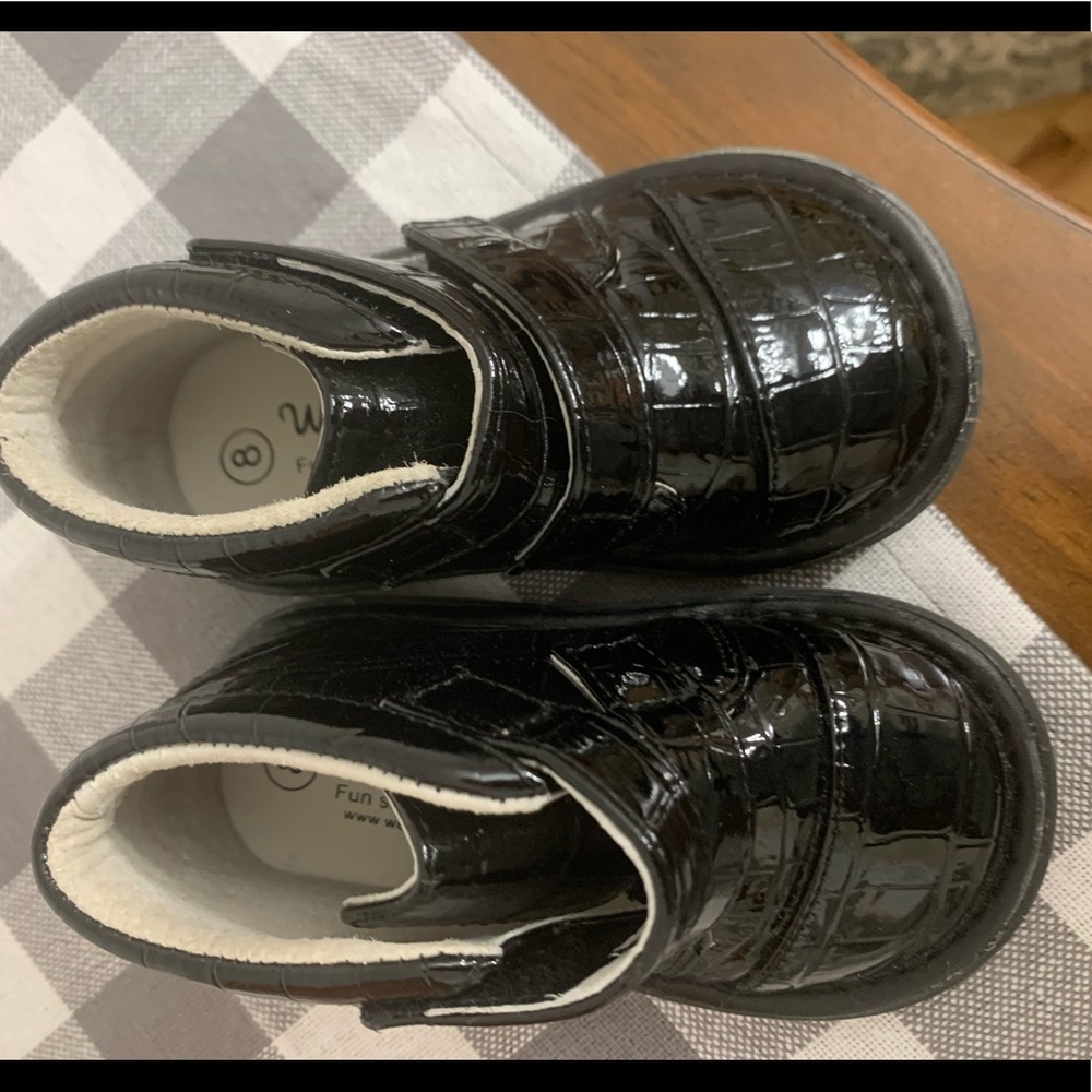 Wee Squeak Black dress boot boys